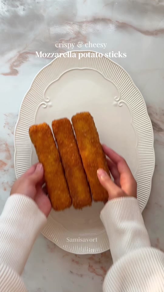 Çıtır ve Peynirli Mozzarella Patates Çubukları